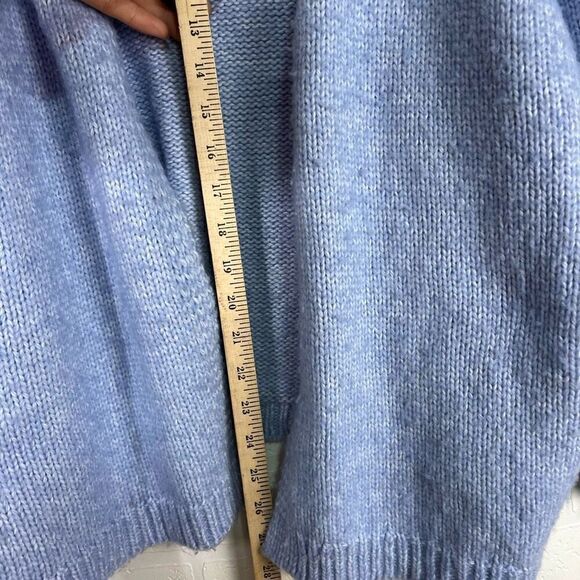 ASOS Womens Knit Cardigan Size 10 Baby Blue Cottagecore Cozy - Picture 5 of 11